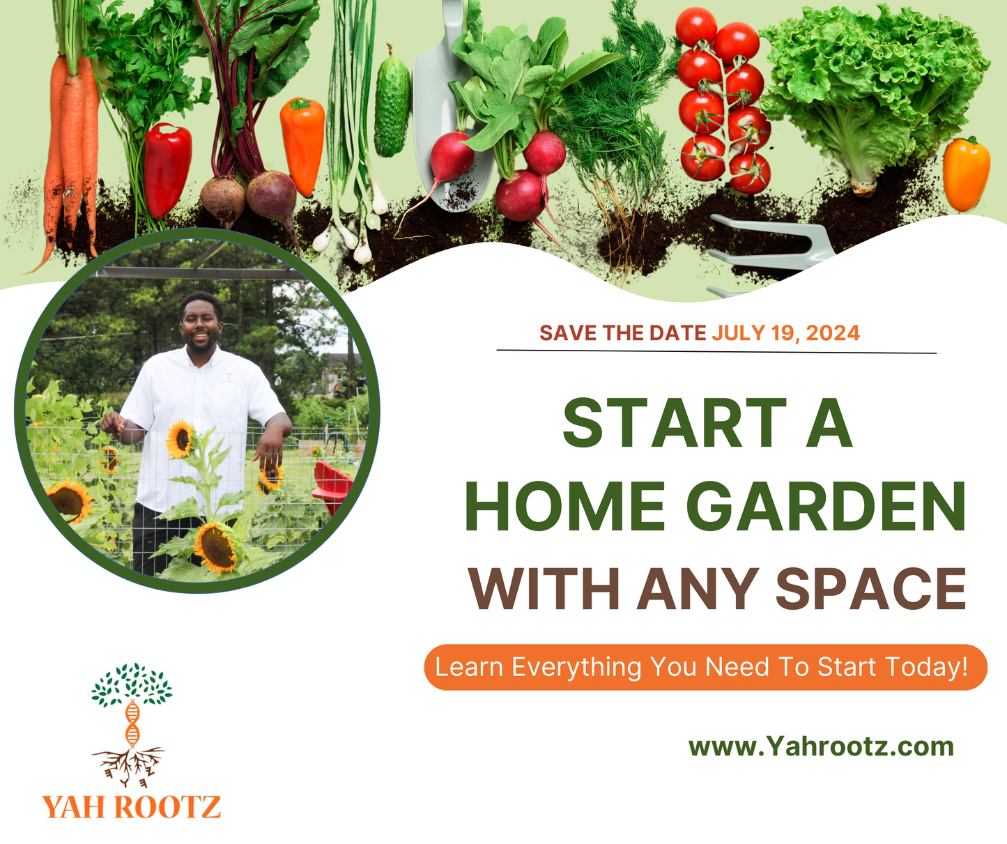 Start a Home Garden at Fri, Jul 19, 2024 07:00 PM EDT